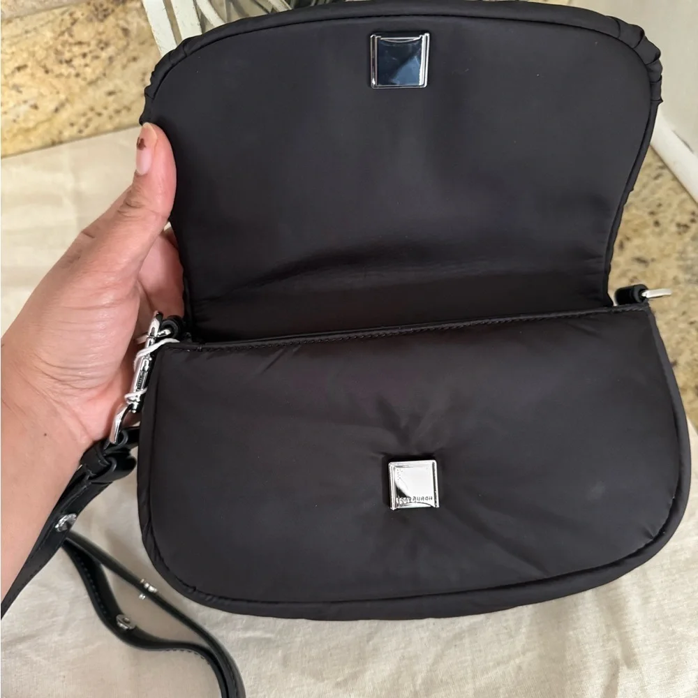 New Tory Burch BRITTEN NYLON PUFFY CONVERTIBLE CROSSBODY BLACK